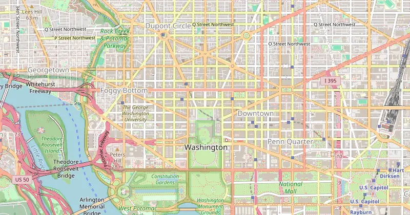 Mapa de The Hay-Adams com os hotéis próximos