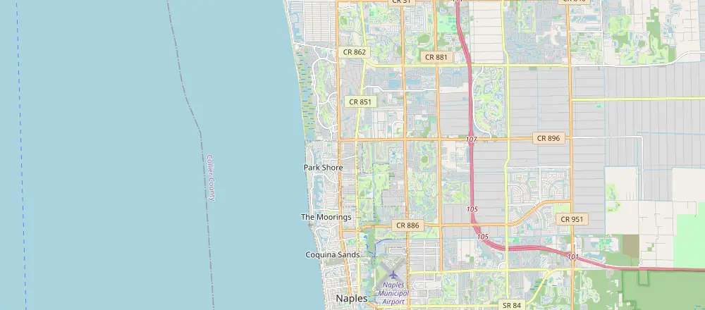 Mapa de Naples com os hotéis próximos